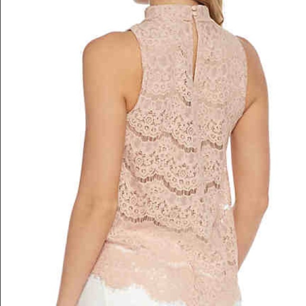 Blue Lace High-Low Top - Picture 4 of 6